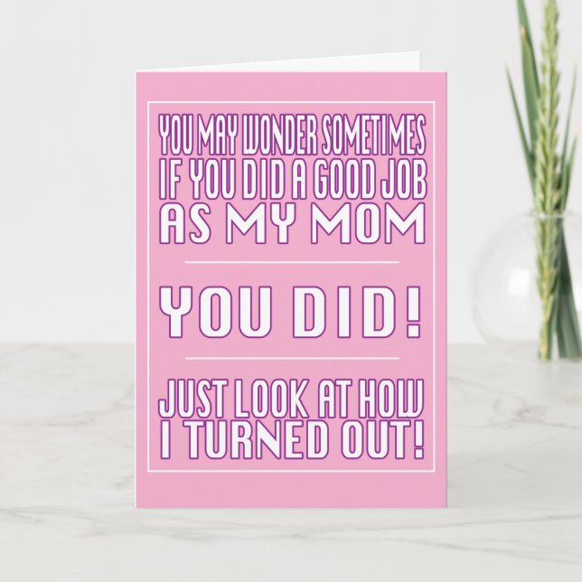 Funny Good Job Mama Card Karte (Vorderseite)