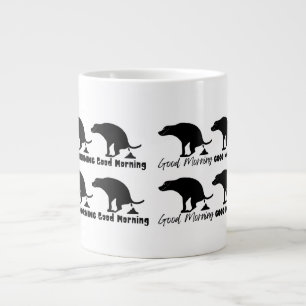 Funny Good Morning Kackend Hund Jumbo-Tasse