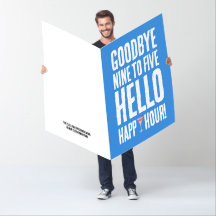 Funny Goodbye 9 to 5 Hallo Happy Hour Pensionierun