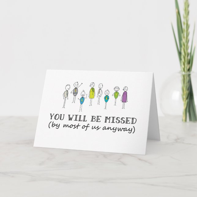 Funny Goodbye Card, Rude Farewell Card, Funny Card Karte (Vorderseite)