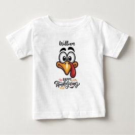 Funny Goofy Turkey konfrontiert Personalisierten C Baby T-shirt