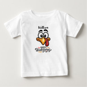 Funny Goofy Turkey konfrontiert Personalisierten C Baby T-shirt