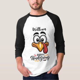 Funny Goofy Turkey konfrontiert Personalisierten C T-Shirt