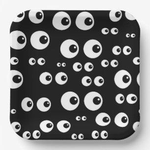 Funny googling eyes pappteller