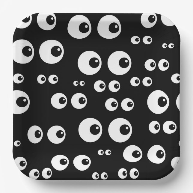 Funny googling eyes pappteller (Vorderseite)