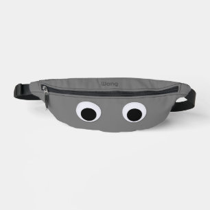 Funny Googly Eyes Custom Gray Bauchtasche
