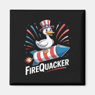 Funny Goose Amerikanische Unabhängigkeitstag Fireq Magnet
