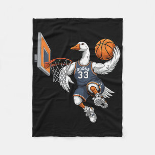 Funny Goose Basketball Spieler Slam Dunk Lovers Sp Fleecedecke