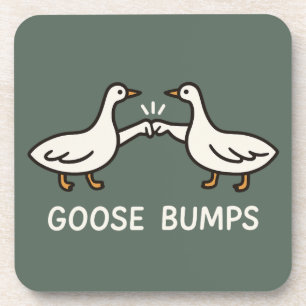 Funny Goose Bumps Cartoon   Faustgeflügel Getränkeuntersetzer