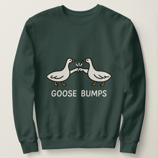 Funny Goose Bumps Cartoon | Faustgeflügel Sweatshirt (Design vorne)