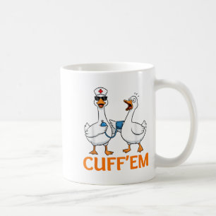 Funny Goose Cuff'em Nurse Graphic T-Shirt Men Wome Kaffeetasse