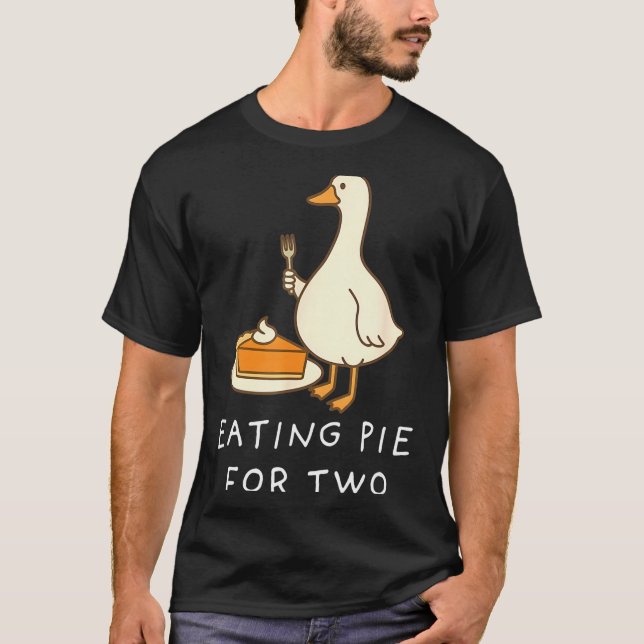 Funny Goose Thanksgiving Couples Pregnancy Announc T-Shirt (Vorderseite)
