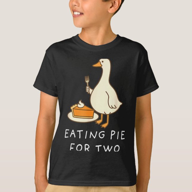 Funny Goose Thanksgiving Couples Pregnancy Announc T-Shirt (Vorderseite)