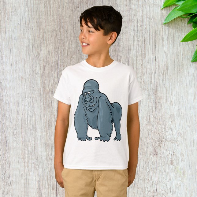 Funny Gorilla Cool Blue Ape Tierdesign T-Shirt (Von Creator hochgeladen)