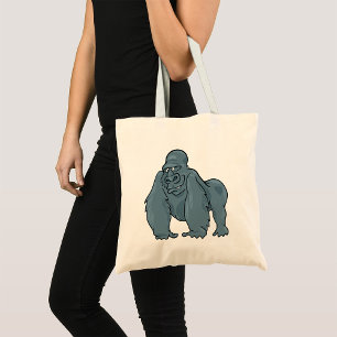 Funny Gorilla Cool Blue Ape Tierdesign Tragetasche