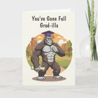 Funny Gorilla Graduation Card Karte