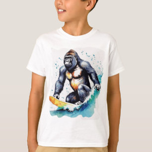 Funny Gorilla Surfing T - Shirt