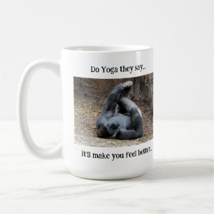Funny Gorilla Tasse: Do Yoga.... Kaffeetasse