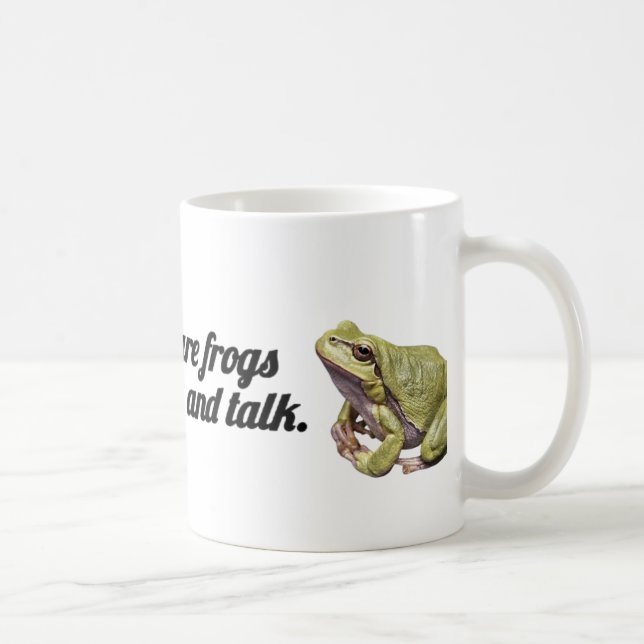 ✨ Funny Gossip Frog Mug |“They Drink & Talk” Quote Kaffeetasse (Rechts)