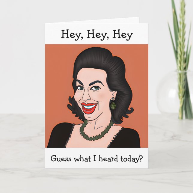 Funny Gossiping Friend | BEHALTEND TOUCH Karte (Vorderseite)