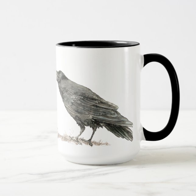 Funny Got Kaffee, Wo ist der Kuchen? Ravens Bird Tasse (Rechts)