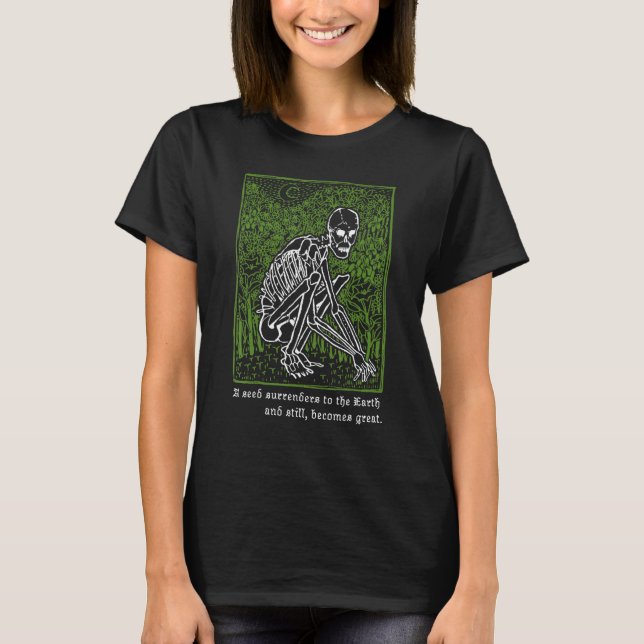 Funny Goth A Seed Surrenders Botanischer Kräuterhä T-Shirt (Vorderseite)