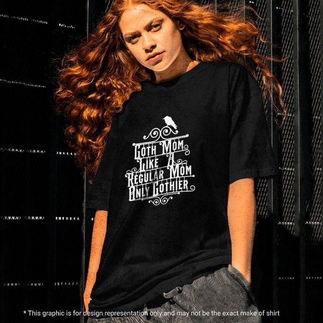 Funny Goth Mothers Day Funny T - Shirt (Von Creator hochgeladen)