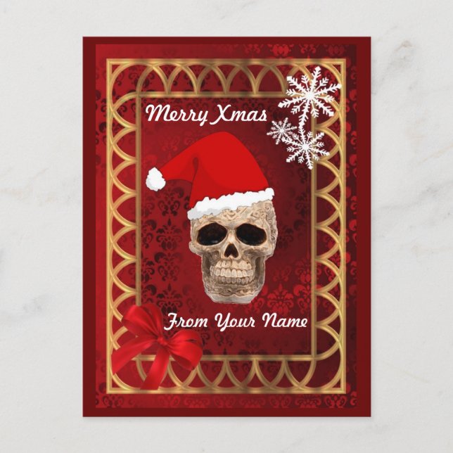 Funny Gothic Skull Weihnachten (Vorderseite)