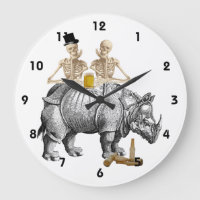 Funny gothisch Steampunk Skeltons und Nashorn