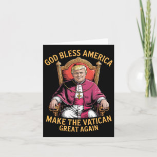 Funny Gott segne Amerika macht den Vatikan groß Ag Karte