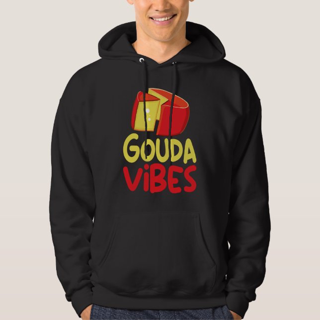 Funny Gouda Lover Cheesus More Cheese Brie Gouda V Hoodie (Vorderseite)