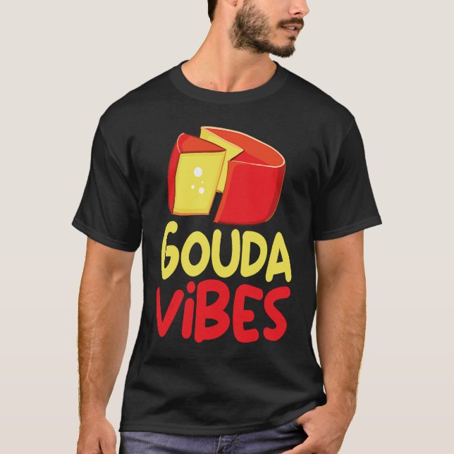 Funny Gouda Lover Cheesus More Cheese Brie Gouda V T-Shirt (Vorderseite)
