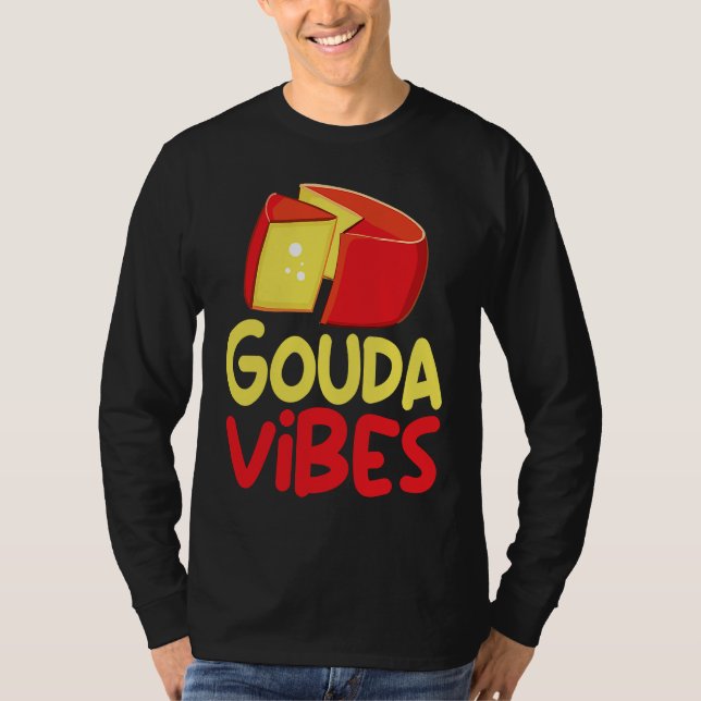Funny Gouda Lover Cheesus More Cheese Brie Gouda V T-Shirt (Vorderseite)