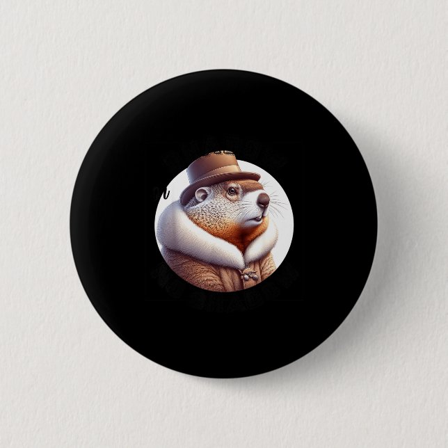 Funny Goundhog Graphic  Button (Vorderseite)