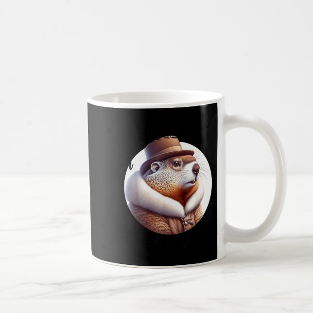 Funny Goundhog Graphic  Kaffeetasse (Rechts)