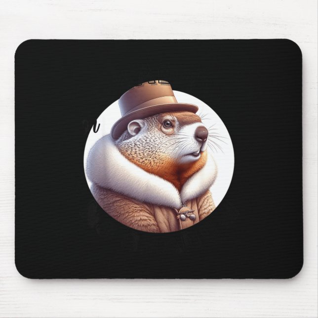 Funny Goundhog Graphic  Mousepad (Vorne)