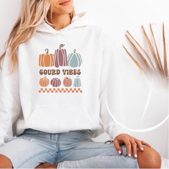 Funny Gourd Vibes Retro Fall Pumpkin Hoodiel Hoodie (Von Creator hochgeladen)