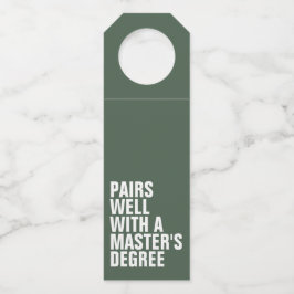 Funny grad Abschluss Master-Abschluss grüne Flaschenanhänger