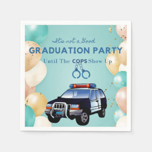 Funny Graduation Party bis die Polizisten auftauch Serviette