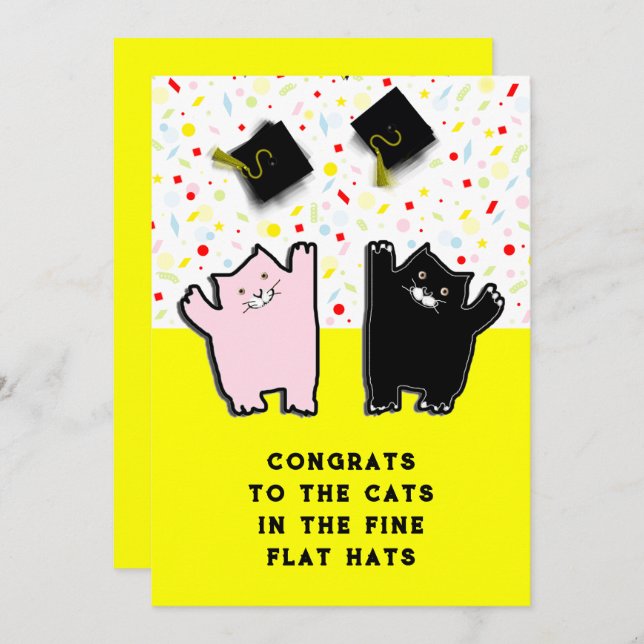 Funny Graduation Party Einladung (Vorne/Hinten)