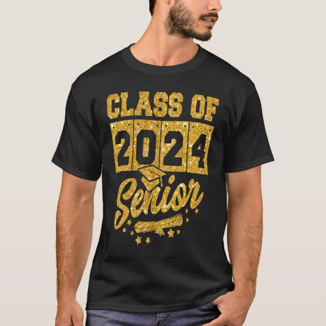Funny Graduation Senior 24 Class Of 2024 Teacher S T-Shirt (Vorderseite)