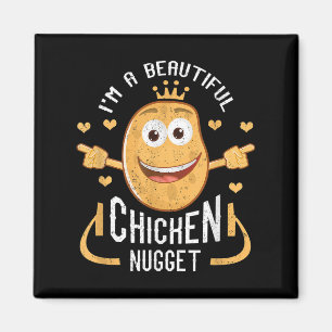 Funny Grafisches Zitat - Im schönen Hühnchen Nugge Magnet