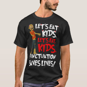 Funny Grammar Lasse Essen Kinder Spaß Satzzeichen  T-Shirt