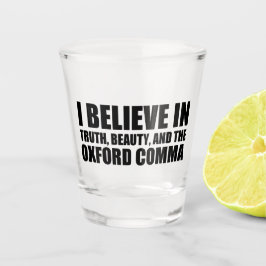 Funny Grammar | Oxford Comma Schnapsglas