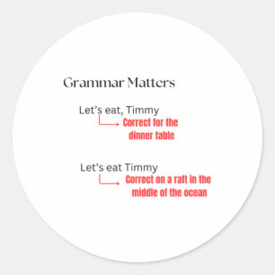 Funny Grammar S Joke Sticker