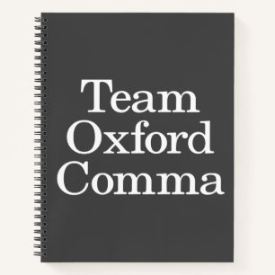 Funny Grammar Spaß Quote Team Oxford Comma Notizbuch