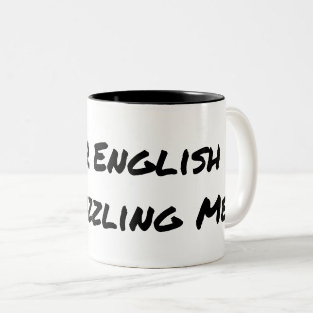 Funny Grammar Zweifarbige Tasse (VorderseiteRechts)