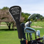 Funny Grampa Großvater Monogram Golf Headcover<br><div class="desc">Großvater ist für alte Männer, also ist er Grampa stattdessen! Dieses phantastische Cover des Anführungsfahrers eignet sich perfekt zum Vatertag, zum Geburtstag oder zur Feier eines neuen Großvaters oder Großvaters, um die Lieben zu sein, die Golf spielen. Design zeigt das Sprichwort "Grampa, denn Großvater ist für alte Typ" in weißer...</div>