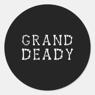 Funny Grand Deady Halloween Mummy Deady Halloween Runder Aufkleber