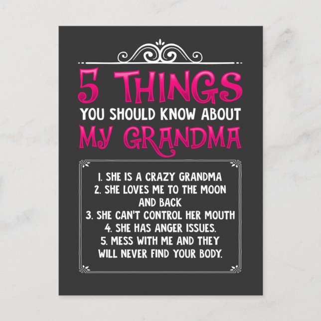 Funny Grandkids Grandchildren Postkarte (Vorderseite)